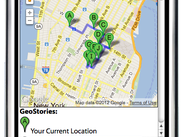 Mobile interface for user to interact with GeoStories